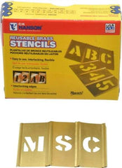 C.H. Hanson - 45 Piece, 3/4 Inch Character Size, Brass Stencil - Caliber Tooling