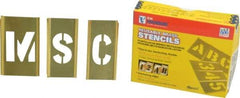 C.H. Hanson - 45 Piece, 1-1/2 Inch Character Size, Brass Stencil - Caliber Tooling