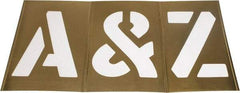 C.H. Hanson - 33 Piece, 12 Inch Character Size, Brass Stencil - Contains Letters - Caliber Tooling