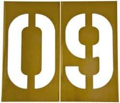 C.H. Hanson - 13 Piece, 12 Inch Character Size, Brass Stencil - Contains Numbers - Caliber Tooling