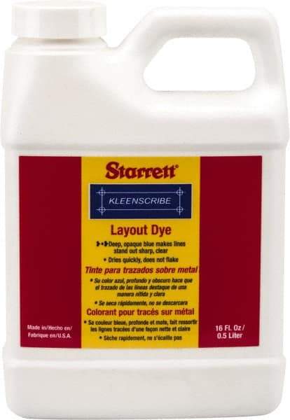 Starrett - Blue Layout Fluid - 16 Ounce Can - Caliber Tooling