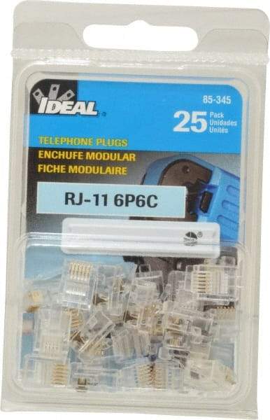 Ideal - 6 Position, Cat5e Modular Plug - Round Cable Compatible - Caliber Tooling