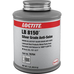 Loctite - 1 Lb Can High Temperature Anti-Seize Lubricant - Silver Colored, 1,600°F, Silver Colored, Water Resistant - Caliber Tooling