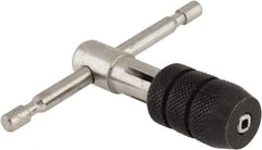 Interstate - 5/32 to 1/4" Tap Capacity, T Handle Tap Wrench - 2-3/4" Overall Length - Caliber Tooling