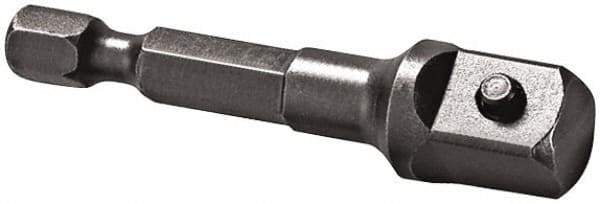 Apex - 3/8" Square Size Hex to Square Extension - 1/4" Hex Drive, 1-5/8" OAL - Caliber Tooling