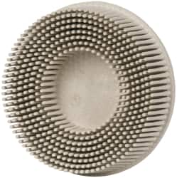 3M - 3" 120 Grit Ceramic Tapered Disc Brush - Fine Grade, Type R Quick Change Connector, 5/8" Trim Length - Caliber Tooling