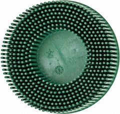 3M - 3" 50 Grit Ceramic Tapered Disc Brush - Coarse Grade, Type R Quick Change Connector, 5/8" Trim Length - Caliber Tooling