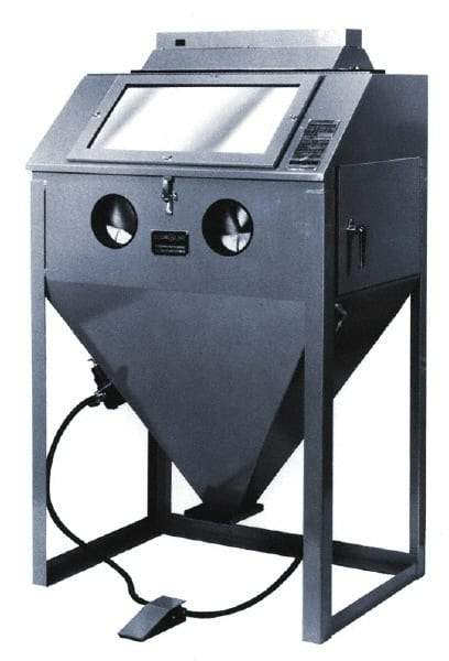 Econoline - 39" Wide x 63" High x 25" Deep Sandblasting Cabinet - Working Dimensions 36" Wide x 23" High x 24" Deep - Caliber Tooling