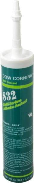 Dow Corning - 10.1 oz Cartridge Gray RTV Silicone Joint Sealant - -67 to 300°F Operating Temp, 90 min Tack Free Dry Time, Series 832 - Caliber Tooling