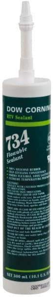 Dow Corning - 10.1 oz Cartridge Clear RTV Silicone Joint Sealant - -85 to 356°F Operating Temp, 13 min Tack Free Dry Time, 24 hr Full Cure Time, Series 734 - Caliber Tooling