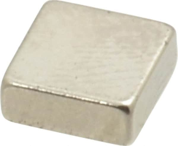 Eclipse - 2.2 Lb Max Holding Capacity Neodymium Rare Earth Block Magnet - 1/4" Long x 1/4" Wide x 0.1" High, 248°F Max Operating Temp - Caliber Tooling