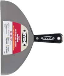 Hyde Tools - 10" Wide Carbon Steel Taping Knife - Flexible, Hammerhead Nylon Handle, 8-3/8" OAL - Caliber Tooling