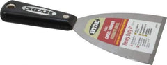 Hyde Tools - 4" Wide Carbon Steel Taping Knife - Stiff, Nylon Handle, 8-1/8" OAL - Caliber Tooling