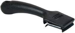 Hyde Tools - Carbon Steel 4-Edge Scraper - 1-1/2" Blade Width, 7-1/2" Long Plastic Handle - Caliber Tooling