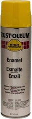 Rust-Oleum - Safety Yellow, 15 oz Net Fill, Gloss, Enamel Spray Paint - 14 Sq Ft per Can, 15 oz Container, Use on Rust Proof Paint - Caliber Tooling