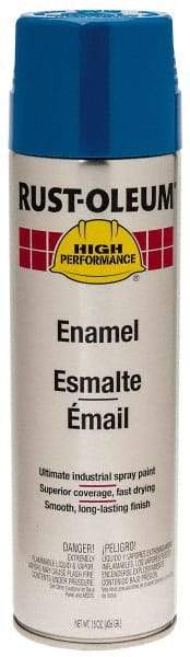 Rust-Oleum - Safety Blue, 15 oz Net Fill, Gloss, Enamel Spray Paint - 14 Sq Ft per Can, 15 oz Container, Use on Rust Proof Paint - Caliber Tooling