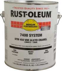 Rust-Oleum - 1 Gal Silver Gray Gloss Finish Industrial Enamel Paint - Interior/Exterior, Direct to Metal, <450 gL VOC Compliance - Caliber Tooling