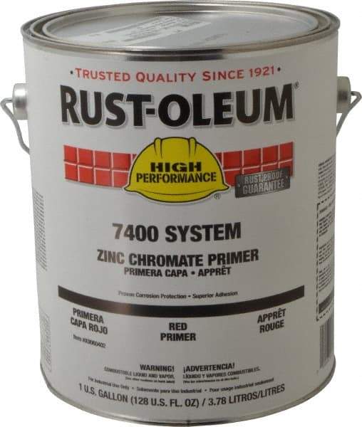 Rust-Oleum - 1 Gal Red Alkyd Enamel Primer - 230 to 435 Sq Ft/Gal, <450 gL Content, Direct to Metal, Quick Drying - Caliber Tooling