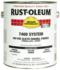 Rust-Oleum - 1 Gal Yellow Rust Inhibitive Primer - 230 to 435 Sq Ft/Gal, <450 gL Content, Direct to Metal, Quick Drying - Caliber Tooling