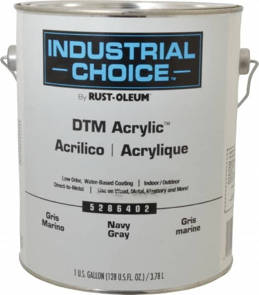 Rust-Oleum - 1 Gal Navy Gray Semi Gloss Finish Alkyd Enamel Paint - Interior/Exterior, Direct to Metal, <250 gL VOC Compliance - Caliber Tooling