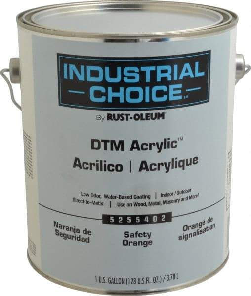 Rust-Oleum - 1 Gal Safety Orange Semi Gloss Finish Alkyd Enamel Paint - Interior/Exterior, Direct to Metal, <250 gL VOC Compliance - Caliber Tooling