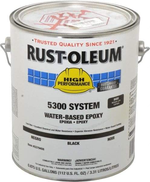 Rust-Oleum - 1 Gal High Gloss Black Water-Based Epoxy - 200 to 350 Sq Ft/Gal Coverage, <250 g/L VOC Content - Caliber Tooling