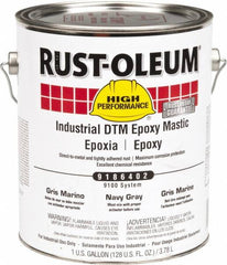 Rust-Oleum - 1 Gal Gloss Navy Gray Epoxy Mastic - 100 to 225 Sq Ft/Gal Coverage, <340 g/L VOC Content, Direct to Metal - Caliber Tooling