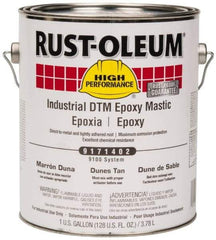 Rust-Oleum - 1 Gal Gloss Dunes Tan Epoxy Mastic - 100 to 225 Sq Ft/Gal Coverage, <340 g/L VOC Content, Direct to Metal - Caliber Tooling