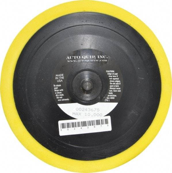 AutoQuip - 6" Diam Adhesive/PSA Disc Backing Pad - Medium Density, 10,000 RPM - Caliber Tooling