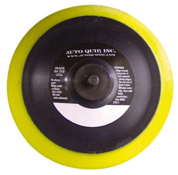 AutoQuip - 6" Diam Hook & Loop Disc Backing Pad - Medium Density, 10,000 RPM - Caliber Tooling