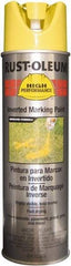 Rust-Oleum - 15 fl oz Yellow Marking Paint - 300' to 350' Coverage at 1-1/2" Wide, Solvent-Based Formula - Caliber Tooling