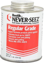 Bostik - 1 Lb Can Extreme Pressure Anti-Seize Lubricant - Copper, -297 to 1,800°F, Silver Gray, Water Resistant - Caliber Tooling