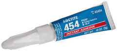 Loctite - 0.11 oz Tube Clear Instant Adhesive - Series 454, 15 sec Fixture Time, 24 hr Full Cure Time, Bonds to Plastic & Rubber - Caliber Tooling