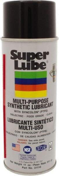 Synco Chemical - 11 oz Aerosol Synthetic General Purpose Grease - Translucent White, Food Grade, 450°F Max Temp, NLGIG 2, - Caliber Tooling