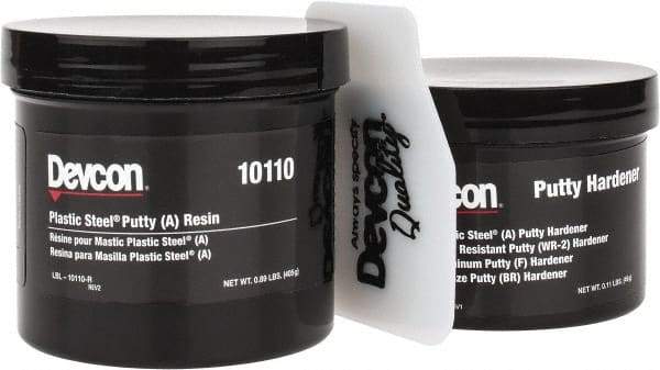 Devcon - 1 Lb Pail Two Part Epoxy - 45 min Working Time, Series Plastic Steel - Caliber Tooling