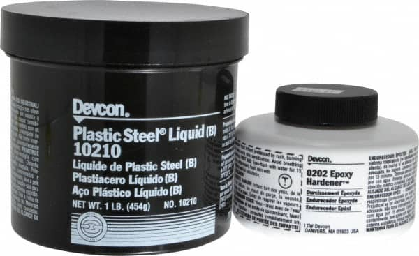 Devcon - 1 Lb Pail Two Part Epoxy - 45 min Working Time, Series Plastic Steel - Caliber Tooling