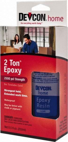 Devcon - 4.5 oz Bottle Two Part Epoxy - 30 min Working Time, Series 2 Ton - Caliber Tooling