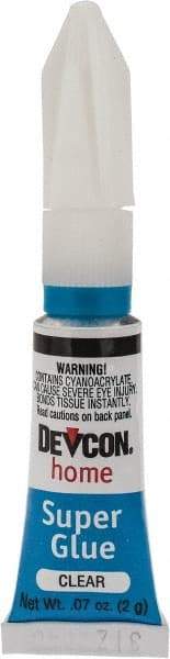 Devcon - 0.07 oz Tube Clear Instant Adhesive - Bonds to Ceramic, Glass, Metal, Plastic & Vinyl - Caliber Tooling