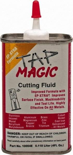 Tap Magic - Tap Magic EP-Xtra, 4 oz Can Cutting & Tapping Fluid - Semisynthetic, For Boring, Broaching, Drilling, Engraving, Facing, Milling, Reaming, Sawing, Threading, Turning - Caliber Tooling