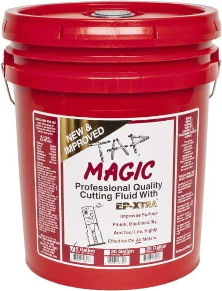 Tap Magic - Tap Magic EP-Xtra, 5 Gal Pail Cutting & Tapping Fluid - Semisynthetic, For Boring, Broaching, Drilling, Engraving, Facing, Milling, Reaming, Sawing, Threading, Turning - Caliber Tooling