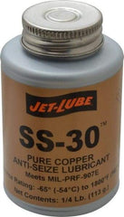 Jet-Lube - 0.25 Lb Can High Temperature Anti-Seize Lubricant - Copper, -65 to 1,800°F, Copper Colored, Water Resistant - Caliber Tooling