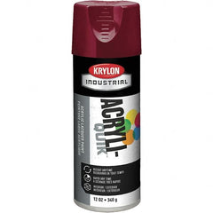 Krylon - Cherry Red, 12 oz Net Fill, Gloss, Lacquer Spray Paint - 15 to 20 Sq Ft per Can, 16 oz Container, Use on Cabinets, Color Coding Steel & Lumber, Conduits, Drums, Ducts, Furniture, Motors, Pipelines, Tools - Caliber Tooling