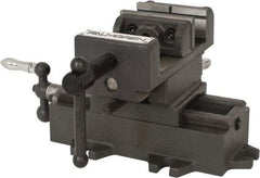 Palmgren - 3" Jaw Opening Capacity x 1-3/8" Throat Depth, Horizontal Drill Press Vise - 3" Wide Jaw, Cross Slide Base, Standard Speed, 5-1/2" OAL x 5-5/8" Overall Height - Caliber Tooling