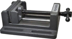 Palmgren - 4" Jaw Opening Capacity x 1-3/4" Throat Depth, Horizontal Drill Press Vise - 4" Wide Jaw, Stationary Base, Standard Speed, 7-1/2" OAL x 2-7/8" Overall Height - Caliber Tooling