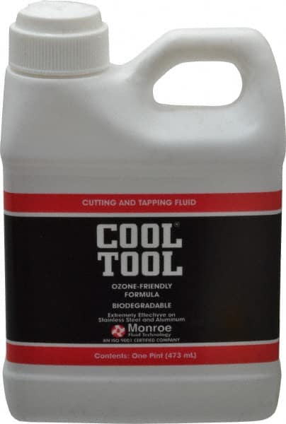 Monroe Fluid Technology - Cool Tool, 1 Pt Can Cutting & Tapping Fluid - Straight Oil, For Blanking, Boring, Broaching, Drilling, Hobbing, Milling, Reaming, Tapping, Turning - Caliber Tooling