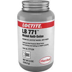 Loctite - 8 oz Can High Temperature Anti-Seize Lubricant - Nickel, -54 to 2,399°F, Silver Colored, Water Resistant - Caliber Tooling