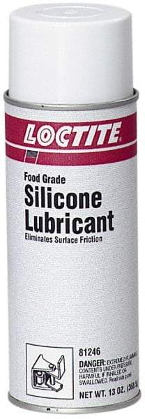 Loctite - 13 oz Aerosol Silicone Lubricant - Translucent, Food Grade - Caliber Tooling