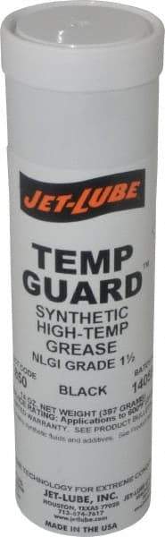 Jet-Lube - 14 oz Cartridge Graphite High Temperature Grease - Black, High/Low Temperature, 600°F Max Temp, NLGIG 1-1/2, - Caliber Tooling