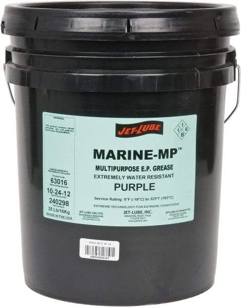 Jet-Lube - 35 Lb Pail Lithium High Temperature Grease - Purple, High/Low Temperature, 325°F Max Temp, NLGIG 2, - Caliber Tooling