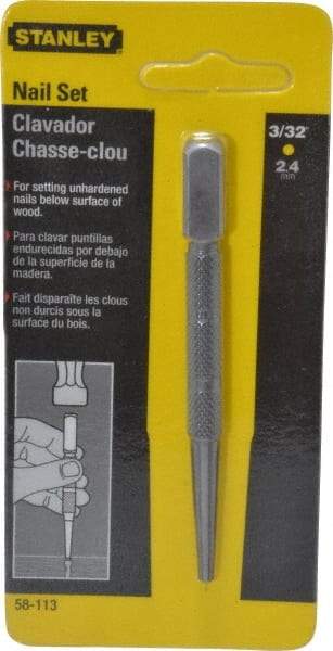 Stanley - Nail Punch - 4" OAL, Steel - Caliber Tooling